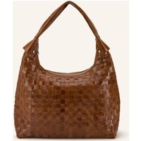 NÚNOO Núnoo Schultertasche Big Dandy Braided Megah braun