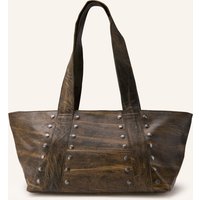 NÚNOO Núnoo Shopper Maxi Mit Nieten braun
