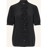 ÉMANOU Émanou Hemdbluse Shirley Mit Seide Und Rüschen schwarz