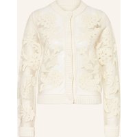 Rich & Royal Rich & Royal Strickjacke Im Materialmix weiss