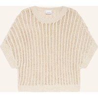comma Pullover Mit 3/4-Arm Und Pailletten beige