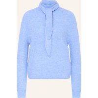 Opus Pullover Parf Mit Abnehmbarer Schluppe blau