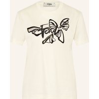 Fendi Fendi T-Shirt Mit Stickereien weiss