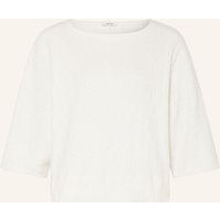 Opus Pullover Gathena Mit 3/4-Arm weiss