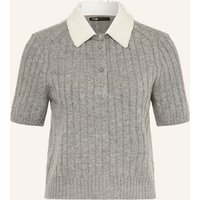 Maje Maje Strickshirt Mit Schmuckperlen grau