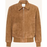 sandro Lederjacke braun