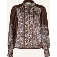 NEO NOIR Neo Noir Satinbluse Massima Mit Rüschen braun