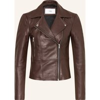 Y.A.S. Y.A.S. Lederjacke Im Materialmix braun