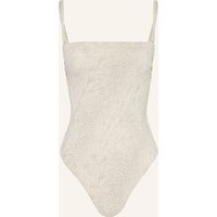 Calvin Klein Bandeau-Badeanzug beige
