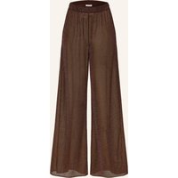 Oséree Oséree Marlenehose Lumiere Mit Glitzergarn braun