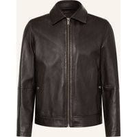 Boss Lederjacke Jogear schwarz