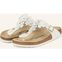 Birkenstock Birkenstock Zehentrenner Gizeh Flower Mit Nieten weiss
