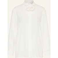 Marella Marella Hemdbluse Mit Seide Und Abnehmbarer Schluppe weiss