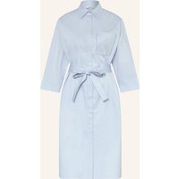 PESERICO Peserico Hemdblusenkleid Mit Schmucksteinen Und 3/4-Arm blau