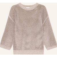 PESERICO Peserico Pullover Mit Leinen Und Schmucksteinen beige
