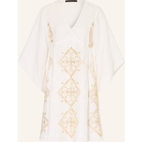 Greek Archaic Kori Greek Archaic Kori Strandkleid Lefkada Mit Glitzergarn Und 3/4-Arm weiss