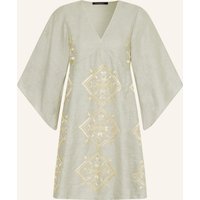Greek Archaic Kori Greek Archaic Kori Strandkleid Lefkada Mit Glitzergarn Und 3/4-Arm grau