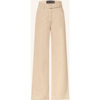 LUISA CERANO Wide Leg Jeans beige