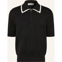 Jil Sander Strick-Poloshirt schwarz
