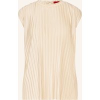 MAX & Co. Max & Co. Blusentop Zaino Aus Satin Mit Plissees beige