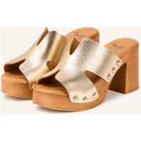 È MIA È Mia Plateau-Mules Mit Nieten gold