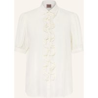 ÉMANOU Émanou Hemdbluse Shirley Mit Seide Und Rüschen weiss