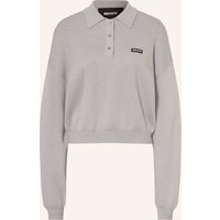 ROTATE Rotate Strick-Poloshirt grau