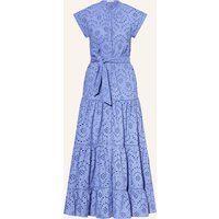 Poupette St Barth Poupette St Barth Strandkleid Kora Aus Lochspitze blau