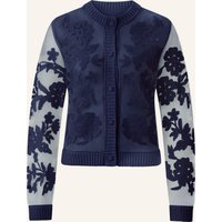 Rich & Royal Rich & Royal Strickjacke Im Materialmix blau