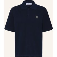Stone Island Strick-Poloshirt Loose Fit blau