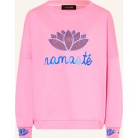 miss goodlife Miss Goodlife Sweatshirt Mit Schmucksteinen rosa
