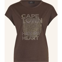 monari Monari T-Shirt Mit Schmucksteinen braun