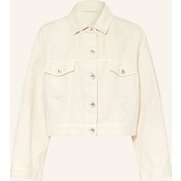 BRUNELLO CUCINELLI Jacke Mit Leinen Mit Schmucksteinen weiss
