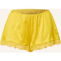 mey Schlafshorts Serie Shine Lace Mit Spitze gold