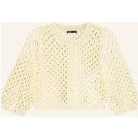Maje Maje Strickjacke Mit Schmucksteinen Und 3/4-Arm gelb