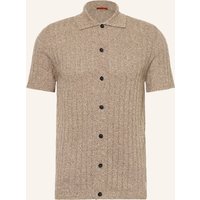 BARENA VENEZIA Barena Venezia Kurzam-Hemd Elo Extra Slim Fit Mit Leinen beige