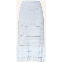 Maje Maje Strickrock Mit Volants blau