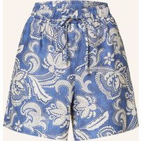 sandro Shorts Mit Leinen blau