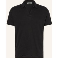 Stefan Brandt Stefan Brandt Jersey-Poloshirt Aus Leinen schwarz