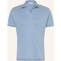 Stefan Brandt Stefan Brandt Jersey-Poloshirt Aus Leinen blau