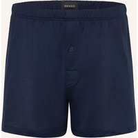 Hanro Hanro Boxershorts Cotton Sporty blau