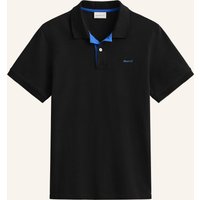 Gant Gant Piqué-Poloshirt schwarz