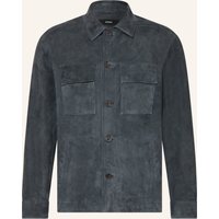 ARMA Arma Leder-Overjacket Mex blau