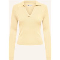 Only Strick-Poloshirt gelb
