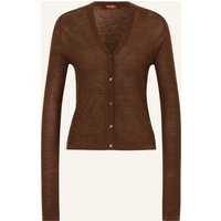 Max Mara STUDIO Max Mara Studio Strickjacke Febo Mit Seide Und Pailletten braun