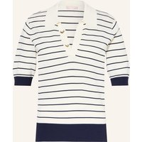 LIU JO Strick-Poloshirt Mit Schmucksteinen blau