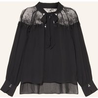PATRIZIA PEPE Patrizia Pepe Schluppenbluse Mit Spitze schwarz