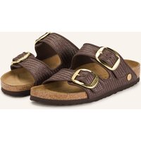 Birkenstock Birkenstock Pantoletten Arizona Big Buckle Raffia braun