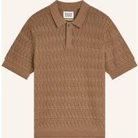 Scotch & Soda Strick-Poloshirt Regular Fit braun