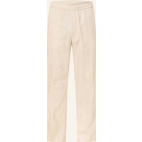 Calvin Klein Hose Im Jogging-Stil Straight Fit Mit Leinen weiss